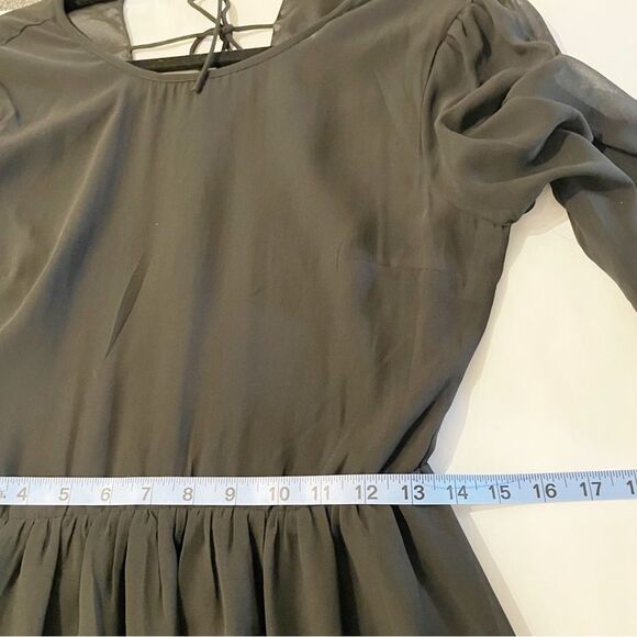 Lovers + Friends Allister Long Sleeve Mini Dress Black Sheer Revolve M - Picture 9 of 14